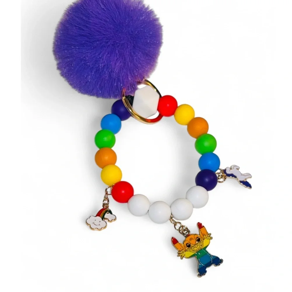 Love Wins Women’s Silicone Beaded Keychain - Picture 2 of 6